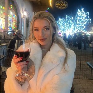 EGO White Trench Coat Oversized + Fluffy